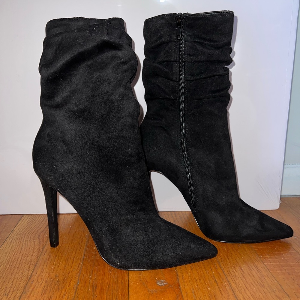 Black Suede Stiletto booties
